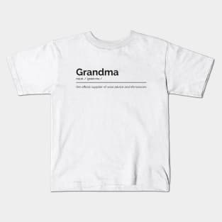 Grandmother Dictionary Definition Kids T-Shirt